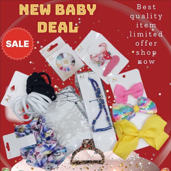 GIRLS 7 HAIR ITEMS