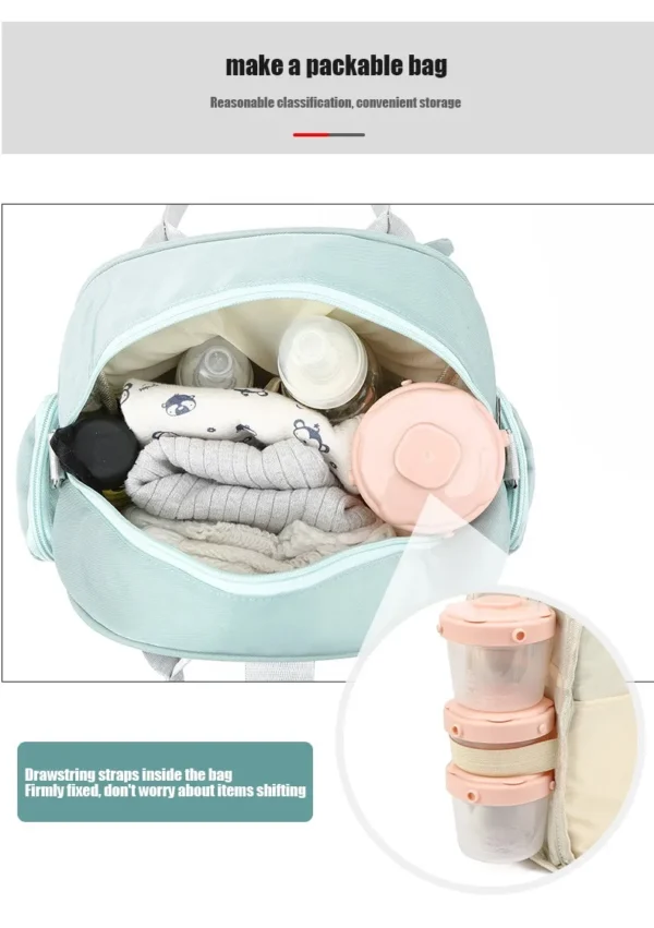 (NW000105) Maternity Bag For Baby Bags For Mom Cartoon Pattern Maternity Backpack Baby Nappy Bag (random color) - Image 5
