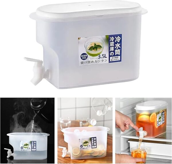 3.5 Litre Cold Kettle with Tap Fridge and Chilled Drink Dispenser - Image 4