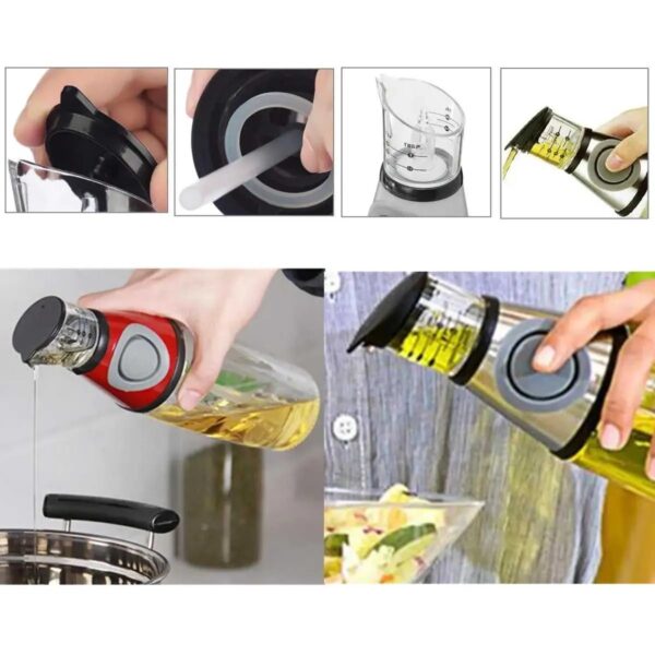 (NW000279) Cooking Oil Sprayer Press and Measure Oil Bottle  Tool BBQ Baking Grill Vinegar Oil Sauce Bottle
